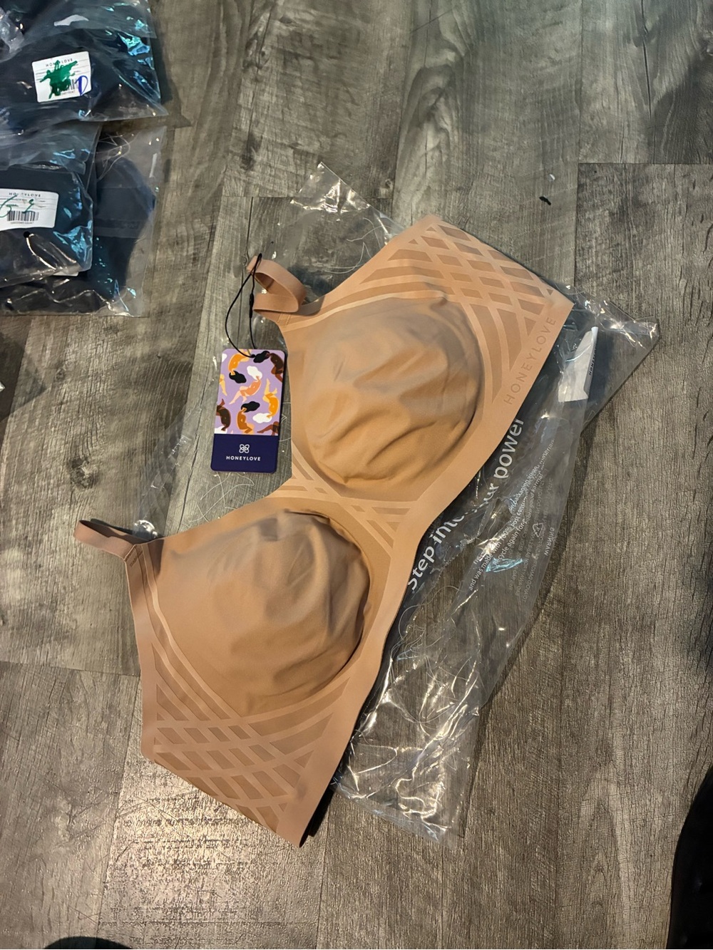 Women’s Honeylove LiftWear Silhouette Sand Bra New SZ XL NWT